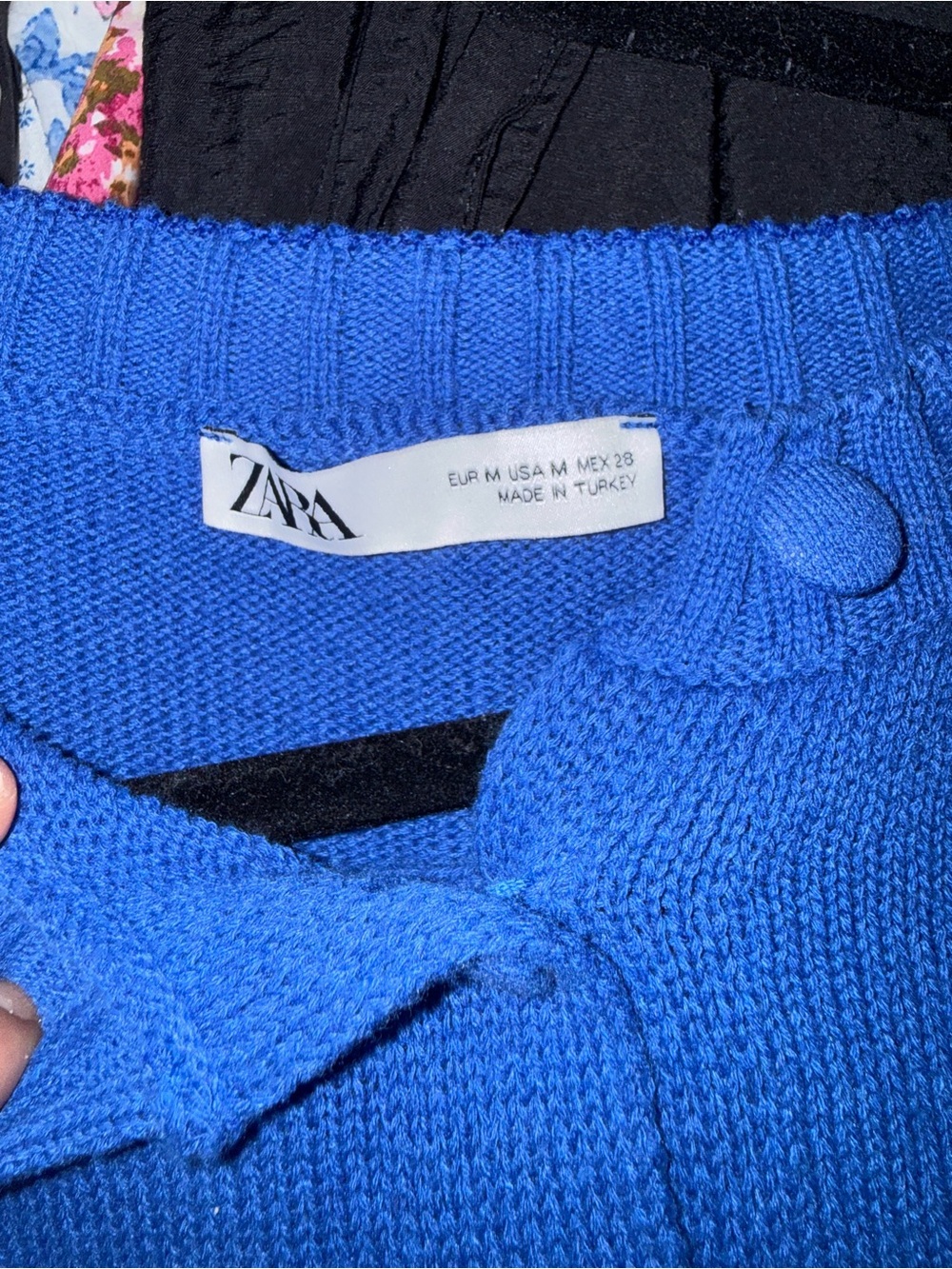 NWT Zara Cobalt Blue Ribbed Knit Skirt - Picture 4 of 5